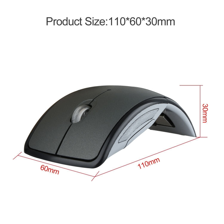 HXSJ ZD-01 1600DPI 2.4GHz Wireless Foldable Mouse(Grey) -  by HXSJ | Online Shopping UK | buy2fix