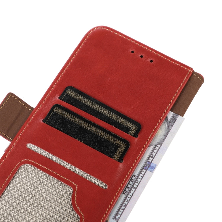 For Google Pixel 7a Crazy Horse Top Layer Cowhide Leather Phone Case(Red) - Google Cases by buy2fix | Online Shopping UK | buy2fix
