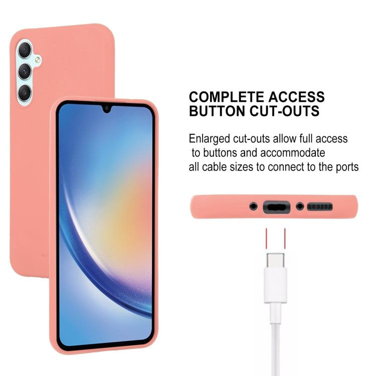 For Samsung Galaxy A34 5G GOOSPERY SOFT FEELING Liquid TPU Soft Phone Case(Pink) - Galaxy Phone Cases by GOOSPERY | Online Shopping UK | buy2fix