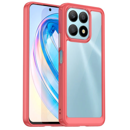 For Honor X8a Colorful Series Acrylic + TPU Phone Case(Red) - Honor Cases by buy2fix | Online Shopping UK | buy2fix