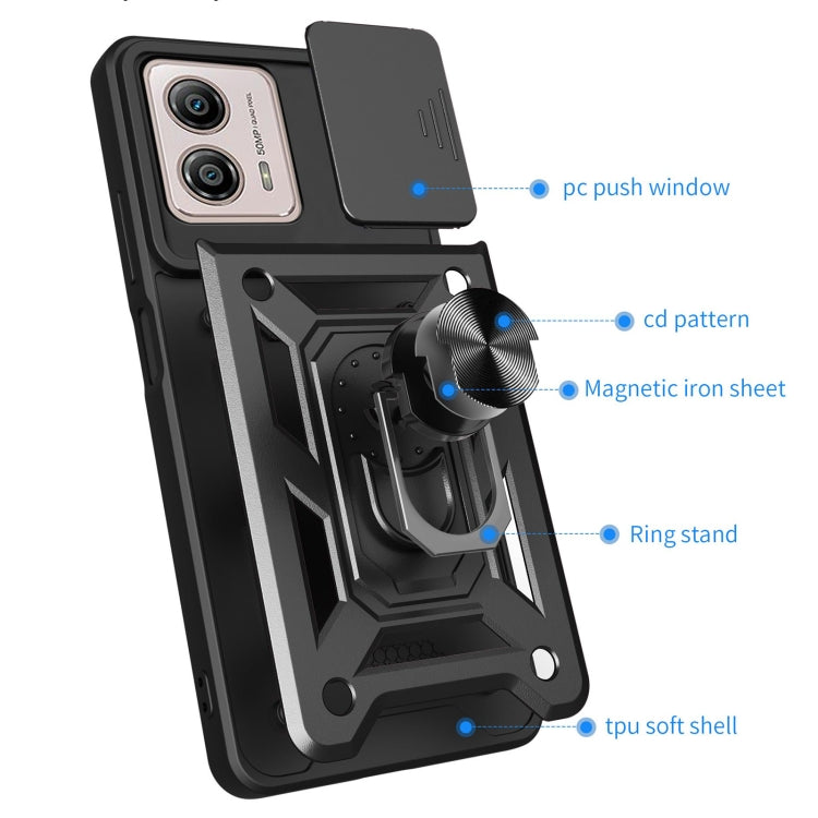 For Motorola Moto G53 / G13 / G23 5G Sliding Camera Cover Design TPU+PC Phone Case(Red) - Motorola Cases by buy2fix | Online Shopping UK | buy2fix