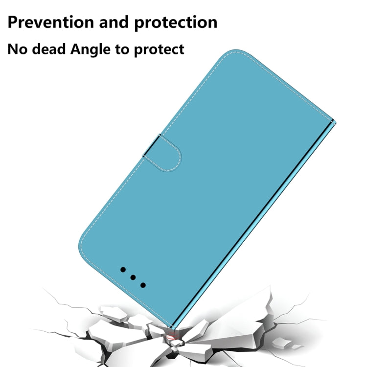 For Samsung Galaxy A24 4G Imitated Mirror Surface Leather Phone Case(Blue) - Galaxy Phone Cases by buy2fix | Online Shopping UK | buy2fix