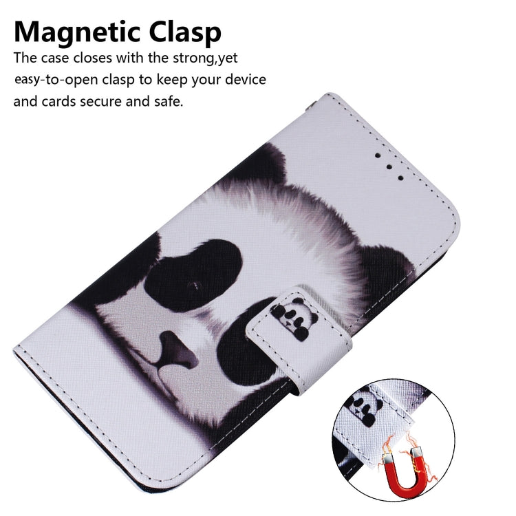 For TCL 408 Coloured Drawing Flip Leather Phone Case(Panda) - More Brand by buy2fix | Online Shopping UK | buy2fix