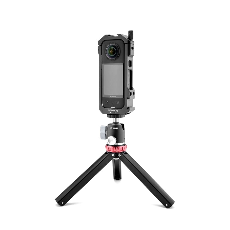 For Insta360 X3 YELANGU LW-ONE X3 Metal Cage Extended Frame Case With T1 Tripod - Mount & Holder by YELANGU | Online Shopping UK | buy2fix