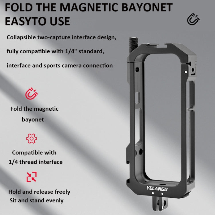 For Insta360 X3 YELANGU LW-ONE X3 Metal Cage Extended Frame Case With T1 Tripod - Mount & Holder by YELANGU | Online Shopping UK | buy2fix