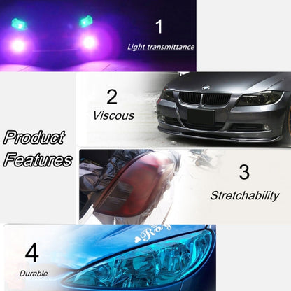 2pcs Car Headlight Protective Film Tail Light Film Motorcycle Fog Light Film, Size:30 x 100cm(Fluorescent Yellow) - In Car by buy2fix | Online Shopping UK | buy2fix