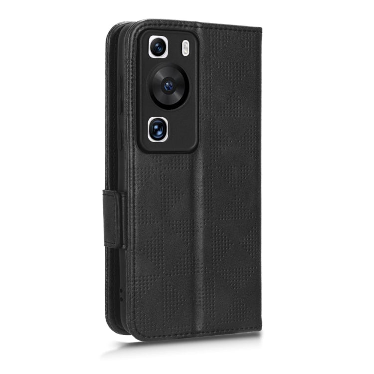 For Huawei P60 / P60 Pro Symmetrical Triangle Leather Phone Case(Black) - Huawei Cases by buy2fix | Online Shopping UK | buy2fix