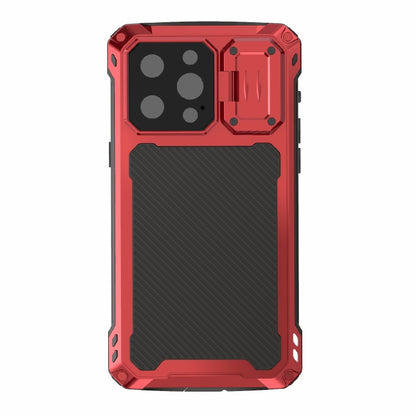 For iPhone 14 Pro Max RedPepper Silver Shield Series All-inclusive Lens Metal Phone Case(Red) - iPhone 14 Pro Max Cases by RedPepper | Online Shopping UK | buy2fix