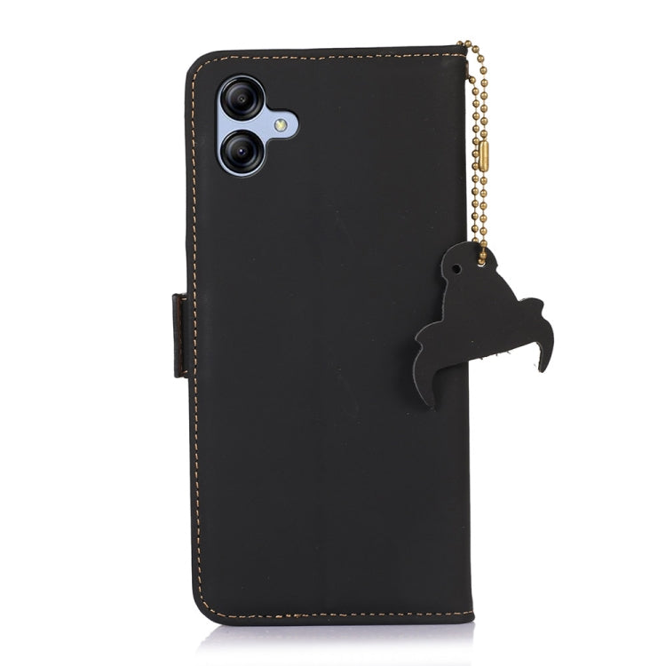 For Samsung Galaxy F14 5G Genuine Leather Magnetic RFID Leather Phone Case(Black) - Galaxy Phone Cases by buy2fix | Online Shopping UK | buy2fix