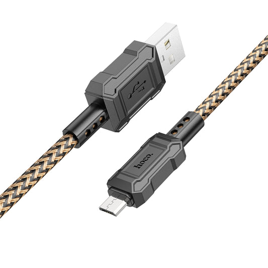 hoco X94 Leader 2.4A USB to Micro USB Charging Data Dable, Length:1m(Gold) -  by hoco | Online Shopping UK | buy2fix