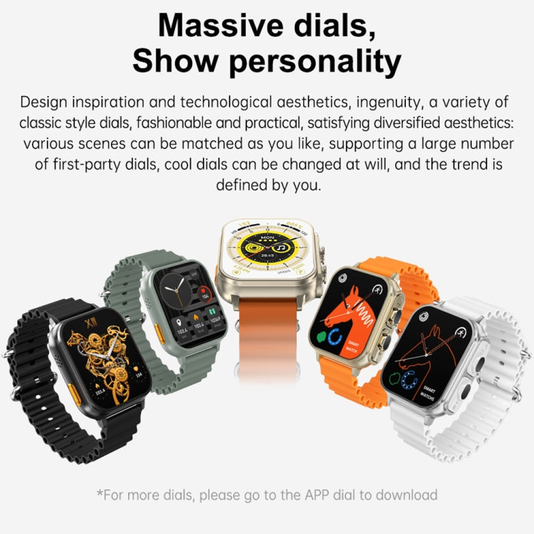 N22 2 in 1 1.96 inch HD Display Sport Bluetooth Call Earphone Smart Watch(Orange) - Smart Wear by buy2fix | Online Shopping UK | buy2fix
