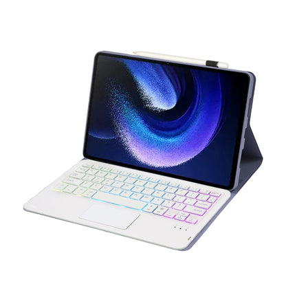 For Xiaomi Pad 6 / Pad 6 Pro A0N7-AS Lambskin Texture Ultra-thin Backlight Bluetooth Keyboard Leather Case with Touchpad(Purple) - Others Keyboard by buy2fix | Online Shopping UK | buy2fix
