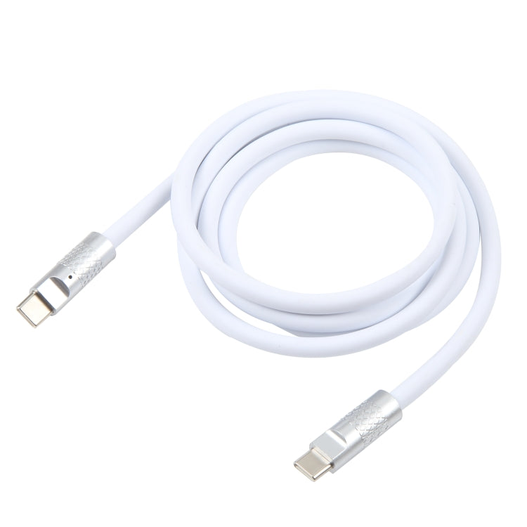 Mech Series 120W USB-C / Type-C to USB-C / Type-C Metal Plug Silicone Fast Charging Data Cable, Length: 1.2m(White) -  by buy2fix | Online Shopping UK | buy2fix