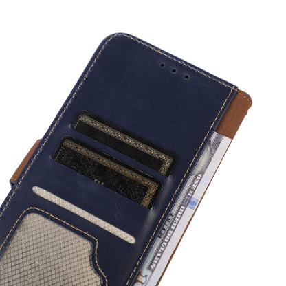 For Samsung Galaxy M54 5G Crazy Horse Top Layer Cowhide Leather Phone Case(Blue) - Galaxy Phone Cases by buy2fix | Online Shopping UK | buy2fix