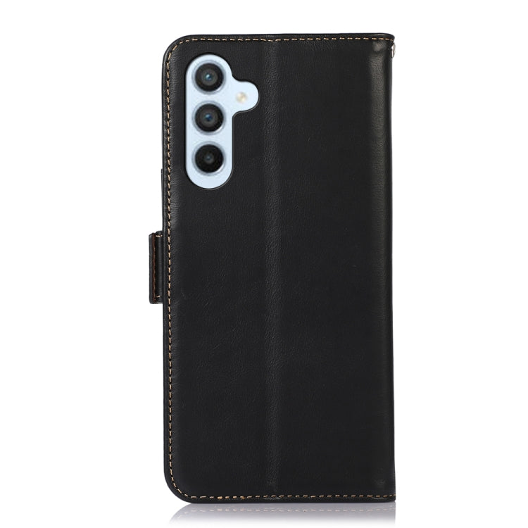 For Samsung Galaxy M54 5G Crazy Horse Top Layer Cowhide Leather Phone Case(Black) - Galaxy Phone Cases by buy2fix | Online Shopping UK | buy2fix