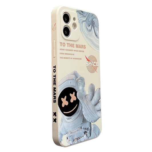 For iPhone 7 Martian Astronaut Pattern Shockproof Phone Case(White) - iPhone SE 2022 / 2020 / 8 / 7 Cases by buy2fix | Online Shopping UK | buy2fix