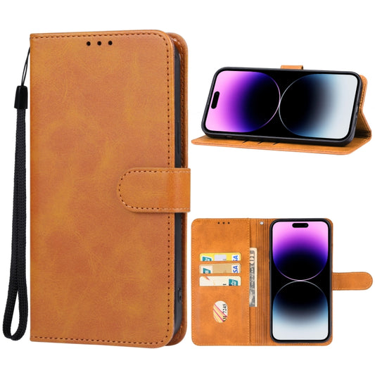 For iPhone 15 Pro Max Leather Phone Case(Brown) - iPhone 15 Pro Max Cases by buy2fix | Online Shopping UK | buy2fix