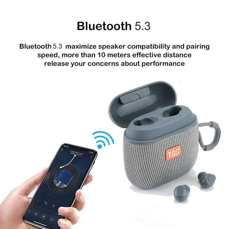 T&G TG809 2 in 1 Portable Outdoor Wireless Speaker & Mini TWS Bluetooth Earbuds(Black) - Mini Speaker by T&G | Online Shopping UK | buy2fix