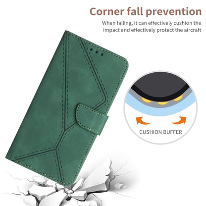 For Xiaomi 13 Stitching Embossed Leather Phone Case(Green) - 13 Cases by buy2fix | Online Shopping UK | buy2fix