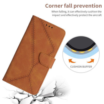 For Redmi Note 11 4G Global Stitching Embossed Leather Phone Case(Brown) - Xiaomi Cases by buy2fix | Online Shopping UK | buy2fix