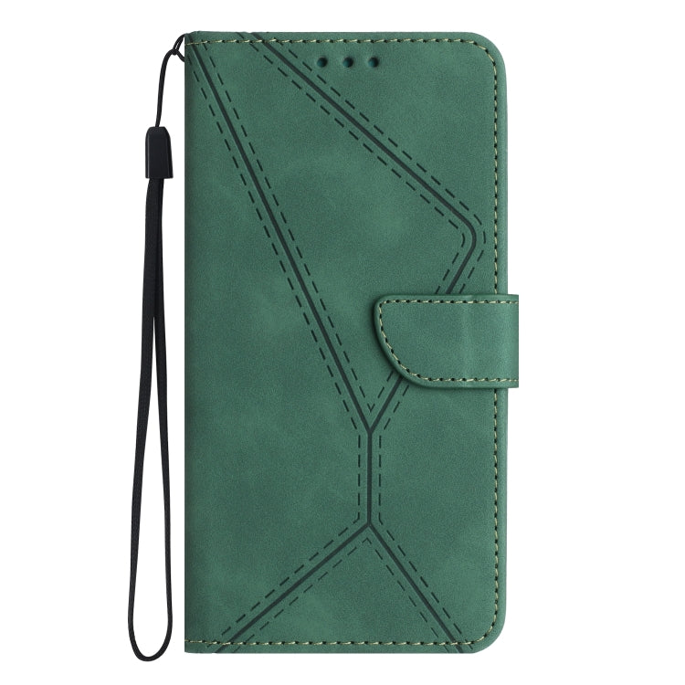 For Redmi Note 11 4G Global Stitching Embossed Leather Phone Case(Green) - Xiaomi Cases by buy2fix | Online Shopping UK | buy2fix