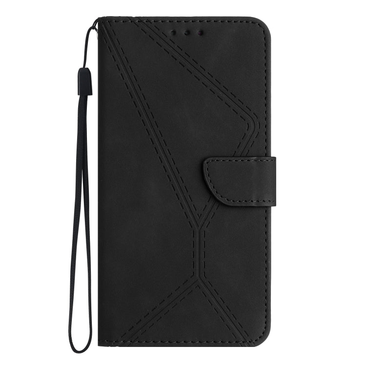 For Xiaomi POCO F5 5G Stitching Embossed Leather Phone Case(Black) - Xiaomi Cases by buy2fix | Online Shopping UK | buy2fix