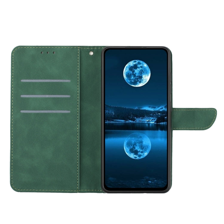 For Xiaomi Redmi 10A Stitching Embossed Leather Phone Case(Green) - Xiaomi Cases by buy2fix | Online Shopping UK | buy2fix