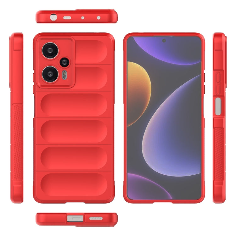 For Xiaomi Redmi Note 12 Turbo Magic Shield TPU + Flannel Phone Case(Dark Blue) - Xiaomi Cases by buy2fix | Online Shopping UK | buy2fix
