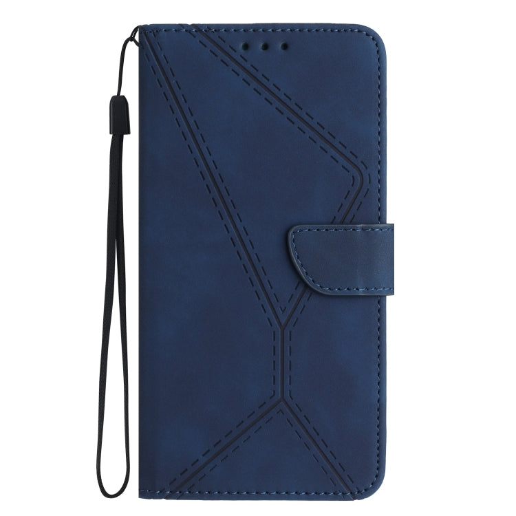 For Samsung Galaxy S23 5G Stitching Embossed Leather Phone Case(Blue) - Galaxy S23 5G Cases by buy2fix | Online Shopping UK | buy2fix