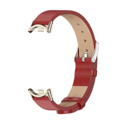 For Xiaomi Mi Band 8 / 9 / 9 NFC Mijobs Microfiber PU Leather Watch Band(Red Light Gold) - Watch Bands by MIJOBS | Online Shopping UK | buy2fix