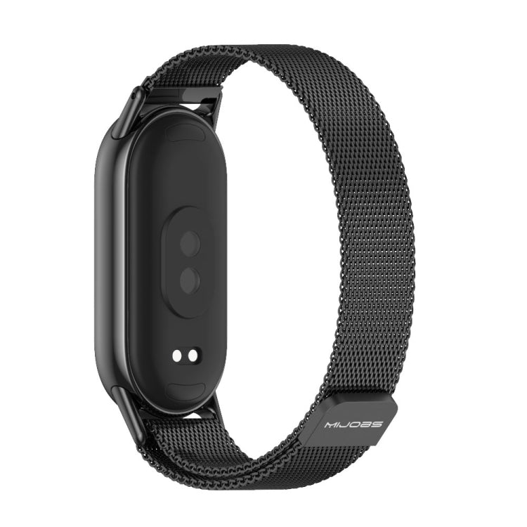 For Xiaomi Mi Band 8 / 9 / 9 NFC Mijobs Milan Magnetic Metal Stainless Steel Watch Band(Black) - Watch Bands by MIJOBS | Online Shopping UK | buy2fix