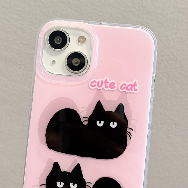 For iPhone 11 IMD Cute Animal Pattern Phone Case(Cat) - iPhone 11 Cases by buy2fix | Online Shopping UK | buy2fix