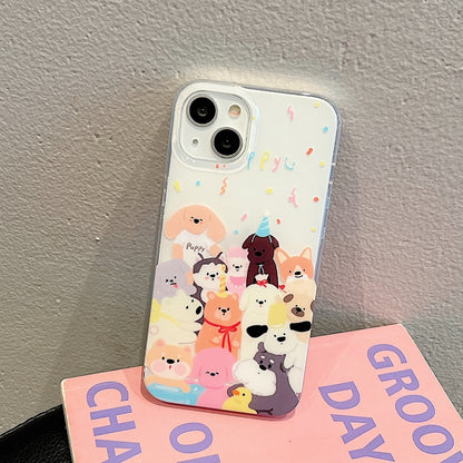 For iPhone 11 IMD Cute Animal Pattern Phone Case(Dog) - iPhone 11 Cases by buy2fix | Online Shopping UK | buy2fix