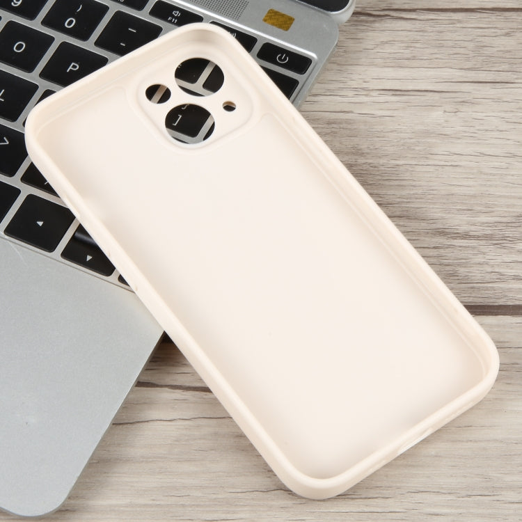For iPhone 14 Milk Tea Astronaut Pattern Liquid Silicone Phone Case(Ivory White) - iPhone 14 Cases by buy2fix | Online Shopping UK | buy2fix