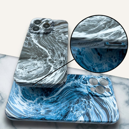 For iPhone 13 Marble Pattern Phone Case(Blue White) - iPhone 13 Cases by buy2fix | Online Shopping UK | buy2fix