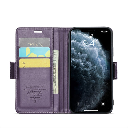 For iPhone 11 Pro Max CaseMe 023 Butterfly Buckle Litchi Texture RFID Anti-theft Leather Phone Case(Pearly Purple) - iPhone 11 Pro Max Cases by CaseMe | Online Shopping UK | buy2fix