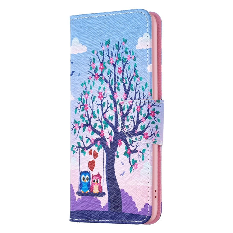 For Xiaomi Redmi 12 4G Colored Drawing Pattern Leather Phone Case(Owl) - Xiaomi Cases by buy2fix | Online Shopping UK | buy2fix