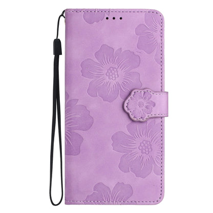 For Xiaomi 13 Pro Flower Embossing Pattern Leather Phone Case(Purple) - 13 Pro Cases by buy2fix | Online Shopping UK | buy2fix