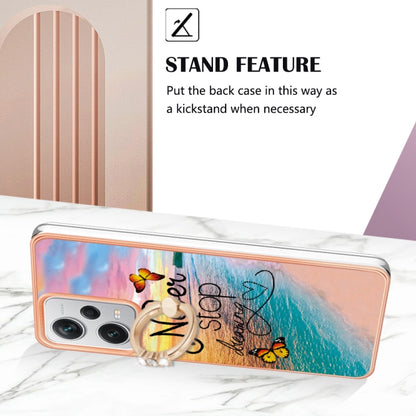 For Xiaomi Redmi Note 12 Pro+ Global Electroplating IMD TPU Phone Case with Ring(Dream Butterfly) - Note 12 Pro+ Cases by buy2fix | Online Shopping UK | buy2fix