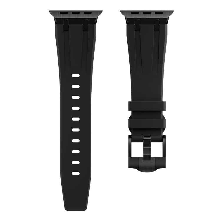 AP Silicone Watch Band For Apple Watch SE 2023 40mm(Black Black) - Watch Bands by buy2fix | Online Shopping UK | buy2fix