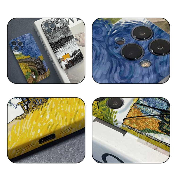 For iPhone 11 Pro Max Precise Hole Oil Painting Pattern PC Phone Case(Train) - iPhone 11 Pro Max Cases by buy2fix | Online Shopping UK | buy2fix