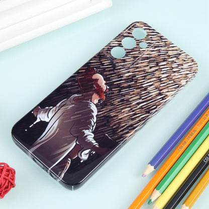 For Samsung Galaxy A14 5G Precise Hole Oil Painting Pattern PC Phone Case(Rain) - Galaxy Phone Cases by buy2fix | Online Shopping UK | buy2fix