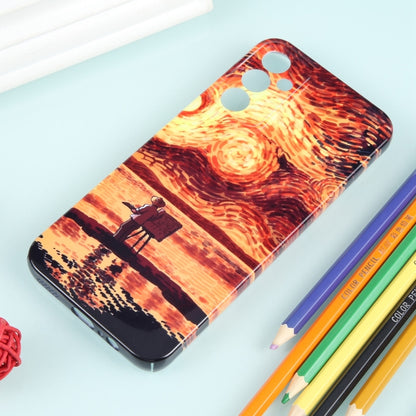 For Samsung Galaxy A34 5G Precise Hole Oil Painting Pattern PC Phone Case(Sunset) - Galaxy Phone Cases by buy2fix | Online Shopping UK | buy2fix