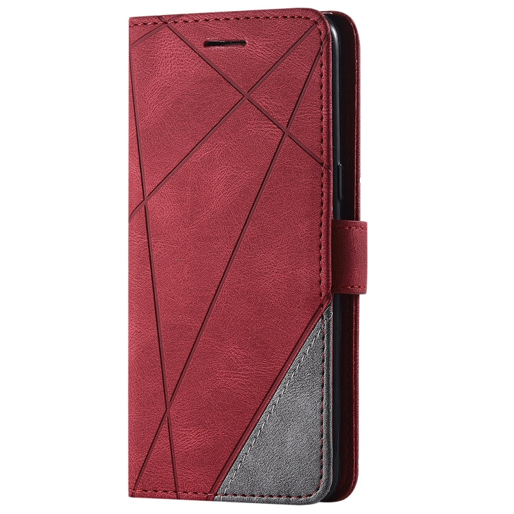 For Samsung Galaxy S8 Skin Feel Splicing Horizontal Flip Leather Case with Holder & Card Slots & Wallet & Photo Frame(Red) - Samsung Accessories by buy2fix | Online Shopping UK | buy2fix