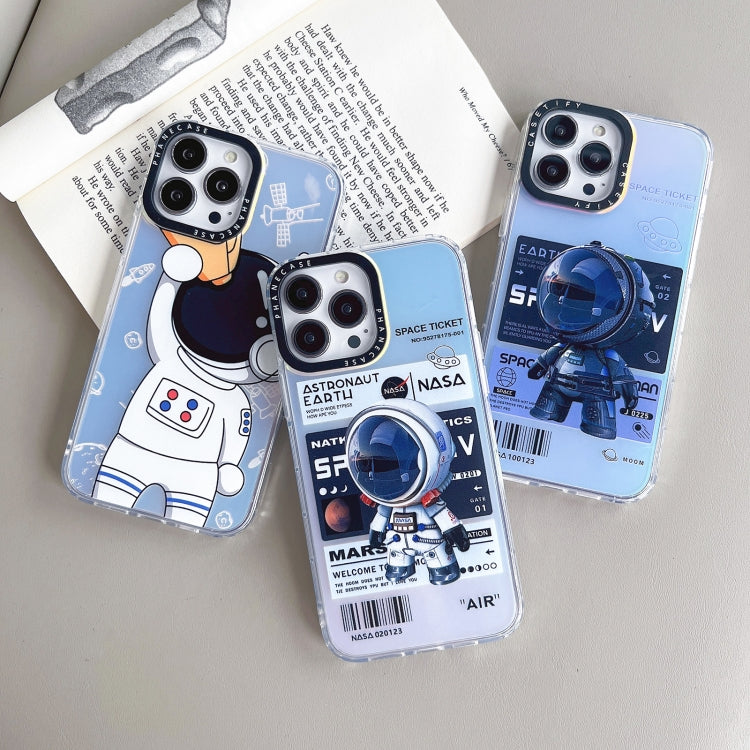 For iPhone 14 Astronaut Pattern Shockproof PC Protective Phone Case(Black) - iPhone 14 Cases by buy2fix | Online Shopping UK | buy2fix