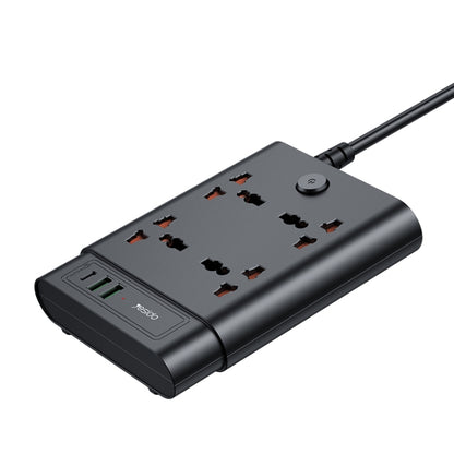 Yesido MC-11 4 Plugs + PD 20W+2 QC3.0 Ports 2650W Multi-functional High Power Socket(EU Plug) - Extension Socket by Yesido | Online Shopping UK | buy2fix