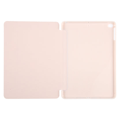 For iPad 9.7 2018 & 2017 / Air / Air2 GEBEI 3-folding Holder Shockproof Flip Leather Tablet Case(Pink) - iPad 9.7 (2018) & (2017) Cases by GEBEI | Online Shopping UK | buy2fix