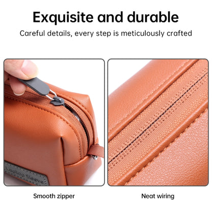 Waterproof PU Leather Laptop Accessory Bag(Brown) - Other by buy2fix | Online Shopping UK | buy2fix