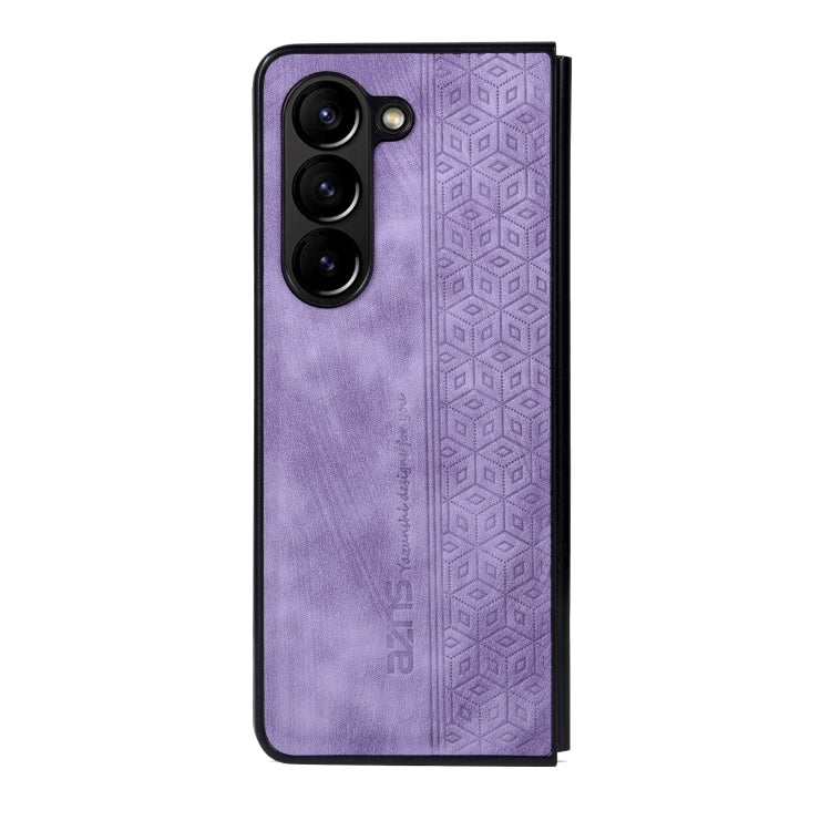 For Samsung Galaxy Z Fold5 AZNS 3D Embossed Skin Feel Phone Case(Purple) - Galaxy Z Fold5 Cases by AZNS | Online Shopping UK | buy2fix