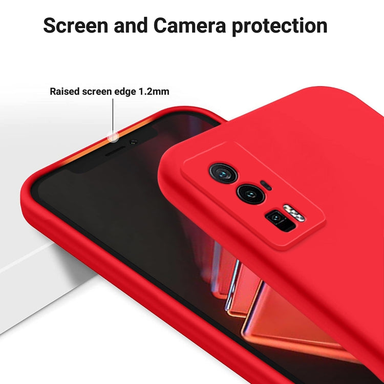 For Xiaomi Poco F5 Pro 5G / Redmi K60 / K60 Pro Pure Color Liquid Silicone Shockproof Phone Case(Red) - Xiaomi Cases by buy2fix | Online Shopping UK | buy2fix